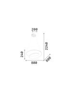 OZ SP D80 DALI NERO 3000K Ideal Lux 304588