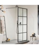 Orabella Windows Black matt 100 cm - Καμπίνα ελεύθερης τοποθέτησης με βραχίονα στήριξης τοίχου 30465