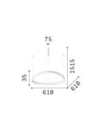 GEMINI SP D061 DALI/PUSH OTTONE 3000K Ideal Lux 304700