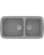 Νεροχύτης Κουζίνας 96x50,5εκ. Ένθετος Eρμάριο 100 εκ.Συνθετικός Granite Grey Sanitec Classic 305