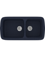 Νεροχύτης Κουζίνας 96x50,5εκ. Ένθετος Eρμάριο 100 εκ.Συνθετικός Granite Blue Sanitec Classic 305-18