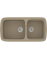 Νεροχύτης Κουζίνας 96x50,5εκ. Ένθετος Eρμάριο 100 εκ.Συνθετικός Granite Taupe Sanitec Classic 305-42