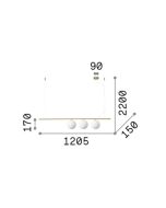 PERLINE SP3 NERO Ideal Lux 307008