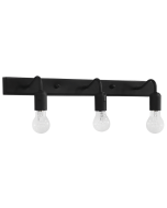 Φωτιστικό ράγα 3φωτη AS-25ΑΡ 3/L RAGA BLACK ΑΠΛΙΚΑ ΜΕΤΑΛΛΙΚΗ Heronia 31-1206
