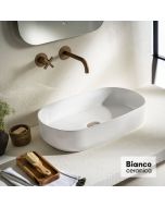 Νιπτήρας Πορσελάνης 55x36 Bianco Ceramica White 31055-300