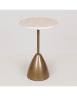 ΤΡΑΠΕΖΙ ΜΕΤΑΛΛΙΚΟ ΧΡΥΣΟ - ΛΕΥΚΟ 30x30x62cm Eurolamp 750-39561