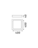 UNIVERSAL PL D40 SQUARE 4000K Ideal Lux 321660