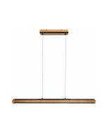 Φωτιστικό Κρεμαστό L110x6,5xH150cm  Led  SMD 42w 3200lm 2700-6000K Ξύλο-Μέταλλο Μαύρο Trio Deacon 326610232