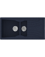 Νεροχύτης Κουζίνας Συνθετικός 104x51cm Ένθετος Eρμάριο 70cm Sanitec Classic 329-18-Granite-Blue