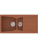 Νεροχύτης Κουζίνας Συνθετικός 104x51cm Ένθετος Eρμάριο 70cm Sanitec Classic 329-20-Granite-Terracotta