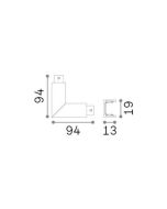 STICK SURFACE L-CONNECTOR Ideal Lux 330358
