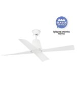 Ανεμιστήρας Οροφής Ø127cm IP44 DC Motor 4 Πτερύγια Λευκός, Ιδανικός για σπίτι πλάι στη θάλασσα Faro Typhon 33480