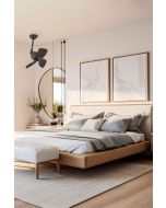 Ανεμιστήρας Οροφής 46cm, 3 Πτερύγια Walnut, 4 Ταχύτητες Control Τοίχου Faro Vedra 33525 