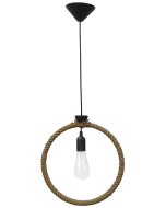 Κρεμαστό φωτιστικό KYKLOS 1/L ROPE UT-BLACK Heronia 34-0039