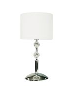 InLight Επιτραπέζιο φωτιστικό από χρυσό μέταλλο κρύσταλλο και υφασμάτινο καπέλο 1XE27 D:59cm 3422-Χρυσό