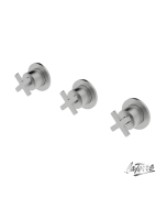 Βαλβίδες Ζεστό-Κρύο με εκτροπέα 3 εξόδων, La Torre Elle Cross Inox Finish 38289-110