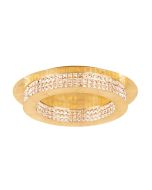 Φωτιστικό Πλαφόν Οροφής Ø50xH10,55cm 10x3,14 watt 3800lm Warm White Dimmable Χρυσαφί-Διάφανα Κρύσταλλα Eglo Principe 39406