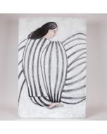 ΠΙΝΑΚΑΣ ΚΑΜΒΑΣ ΓΥΝΑΙΚΑ ΛΕΥΚΟΣ - ΜΑΥΡΟΣ 60x3.8x90cm Eurolamp 812-20017