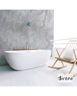 Μπανιέρα Solid Surface Ελεύθερης Τοποθέτησης CUSCO Freestanding 165x85, Sirene White Matt CUS16585-301