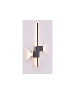 Επιτοίχιο φωτιστικό LED 14W & 2*3W 3CCT από μαύρο μέταλλο 43043-BL