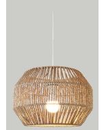 InLight Κρεμαστό φωτιστικό καφέ από σχοινί 1XE27 D:35cm 4503