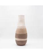 ΒΑΖΟ ΚΕΡΑΜΙΚΟ ΕΚΡΟΥ-ΜΠΕΖ-ΚΑΦΕ 18x18x44.5cm Eurolamp 819-00292