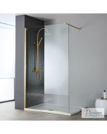 Διαχωριστικό κρύσταλλο ντουζιέρας IWIS Walk-in 100 ρυθμιζόμενo από 96 έως 98εκ., Devon Clean Glass PVD AISI304 Gold Brushed IW100C-211