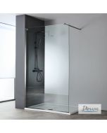 Διαχωριστικό κρύσταλλο ντουζιέρας IWIS Walk-in 120 h.220 ρυθμιζόμενo από 116 έως 118εκ., Devon Clean Glass Inox AISI304 Black Brushed  IWH120C-411
