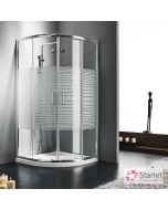 Ημικυκλική καμπίνα ντουζιέρας QUADRANT 90 (87-89εκ.), Starlet Stripes Chrome QS90S-100