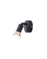 ΣΠΟΤ ΚΙΝΗΤΟ ΜΕΤΑΛΛΟ 1XGU10 Max 7W 70X70X105mm ΜΑΥΡΟ ARTE ILLUMINA VORRAS Eurolamp 145-25235
