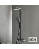 Μπαταρία Ντουζιέρας με Κεφαλή και Κολώνα μη ρυθμιζόμενου ύψους Slim Vicario Chrome 500066-100