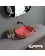 Νιπτήρας Πορσελάνης Glam 56x39 Scarabeo Peach Glossy  1804-820