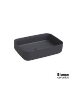 Νιπτήρας Πορσελάνης 50x36 Bianco Ceramica anthracite Matt 34050-421