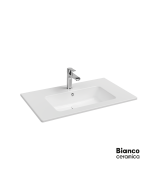 Νιπτήρας Πορσελάνης Flat 81,5x46,5 (1 οπή) Bianco Ceramica White  36080-300
