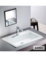 Νιπτήρας Πορσελάνης 60x42 (1 οπή) SEREL White 3042-300