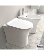 Λεκάνη Υψηλής Πίεσης AIDA/52 Rimless με Κάλυμμα Soft Close 9620SC, Bianco Ceramica White  AD13000SC-300
