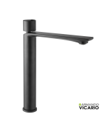 Μπαταρία Νιπτήρα Υψηλή με Βαλβίδα Clic-Clac Halo Vicario Black Matt 515041-400
