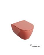 Λεκάνη Κρεμαστή GLAM/50,5 Twist με κάλυμμα Slim Soft Close, Scarabeo Peach Glossy 520100SC-820