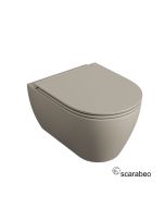Λεκάνη Κρεμαστή MOON/50,5 Clean-Flush με κάλυμμα Slim Soft Close, Scarabeo Sand 552000SC-510