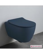 Λεκάνη Κρεμαστή MOON/50,5 Clean-Flush με κάλυμμα Slim Soft Close, Scarabeo Ocean (blu) 552000SC-600