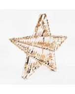 ΦΩΤΙΖΟΜΕΝΟ ΑΣΤΕΡΙ ΧΡΥΣΟ 60cm, 60 LED, ΜΠΑΤΑΡΙΑΣ 3XAA, TIMER, ΑΣΗΜΙ ΧΑΛΚΙΝΟ ΚΑΛΩΔΙΟ, ΘΕΡΜΟ ΛΕΥΚΟ LED, ΠΡΟΕΚΤΑΣΗ ΠΑΡΟΧΗΣ 30cm, IP20 Eurolamp 600-22496