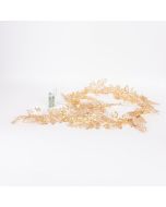 ΦΩΤΙΖΟΜΕΝΗ ΓΙΡΛΑΝΤΑ ME ΧΡΥΣΑ ΦΥΛΛΑ 150cm, 30 ΘΕΡΜΑ ΛΕΥΚΑ MINI LED, ΜΠΑΤΑΡΙΑΣ 2XAA, ΠΡΟΕΚΤΑΣΗ ΠΑΡΟΧΗΣ 50cm, IP20 Eurolamp 600-22548