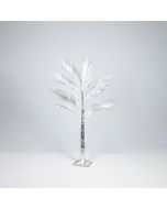 ΑΣΗΜΙ ΔΕΝΤΡΟ ΦΤΕΡΗ 1,2m, ΜΕΤΑΣΧΗΜΑΤΙΣΤΗΣ, 80 ΘΕΡΜΑ ΛΕΥΚΑ MINI LED, ΠΡΟΕΚΤΑΣΗ ΠΑΡΟΧΗΣ 3m, IP44 Eurolamp 600-30725