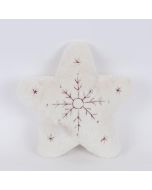 ΜΑΞΙΛΑΡΙ ΑΣΤΕΡΙ, ΛΕΥΚΟ ΓΟΥΝΙΝΟ ΜΕ ΧΙΟΝΟΝΙΦΑΔΑ, 34x34cm Eurolamp 600-46030