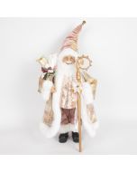 ΑΓΙΟΣ ΒΑΣΙΛΗΣ ΜΕ ΡΟΖ ΠΛΟΥΜΙΣΤΑ ΡΟΥΧΑ, 45.7cm Eurolamp 600-46479