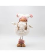 ΚΟΡΙΤΣΑΚΙ ME ΡΟΖ POM POM, 44cm Eurolamp 600-46651