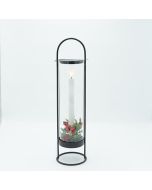 ΜΕΤΑΛΛΙΚΟ ΦΑΝΑΡΙ ΜΑΥΡΟ ΜΕ 1 ΚΕΡΙ, 11.50x44cm Eurolamp 600-47323