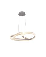 Κρεμαστό φωτιστικό LED 40W 3CCT by switch on base  σε χρώμιο D:60cm 6101-Chrome