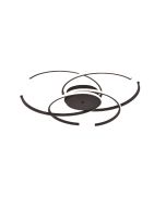 Πλαφονιέρα οροφής LED 46W 3CCT σε μαύρη απόχρωση D:60cm 6111-B