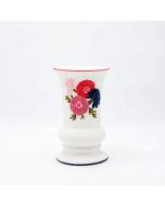 ΒΑΖΟ ΚΕΡΑΜΙΚΟ ΛΕΥΚΟ-ΜΕ ΛΟΥΛΟΥΔΙΑ 14.5x13.8x22.5cm Eurolamp 819-00212